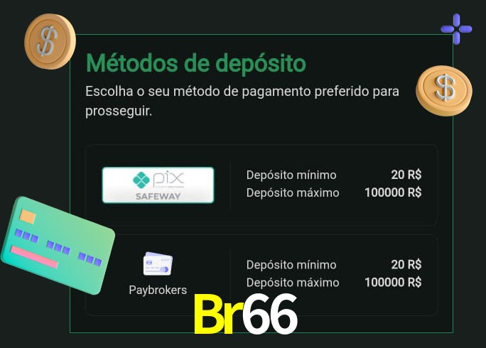 O cassino Br66 oferece uma grande variedade de métodos de pagamento